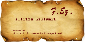 Fillitza Szulamit névjegykártya